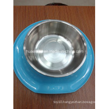 Melamine and Stainless Steel Pet Bowl